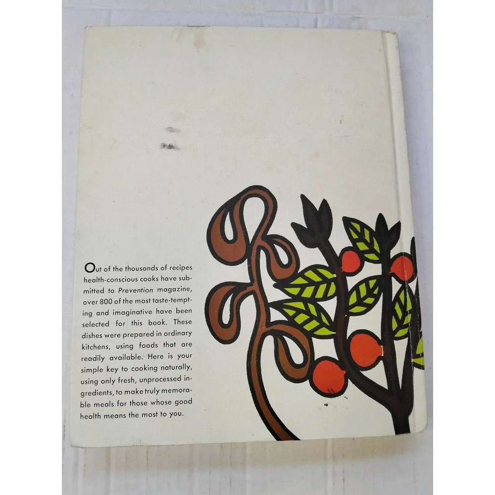 Natural Cooking The Prevention Way 1973 Vintage Hardcover Cookbook Rodale Press